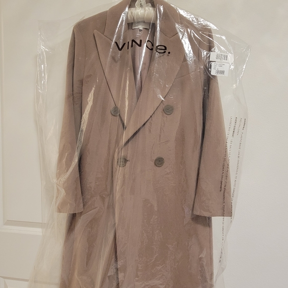 New) VINCE Luxe Wool Car Coat in Mauve. Oversize. XS v773691371 - Picture 7 of 16